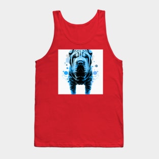 Shar Pei Dog Minimal Photo Art Tank Top